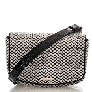 Brahmin Black Taila Lil Belt Bag Black and White Crossbody Bag